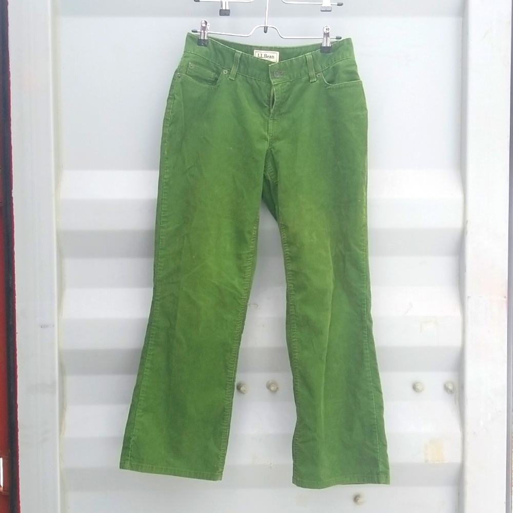 L.L. Bean Green Straight Leg Pants